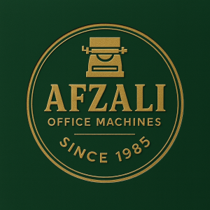 A_logo_representing__Afzali_Office_Machines__is_em